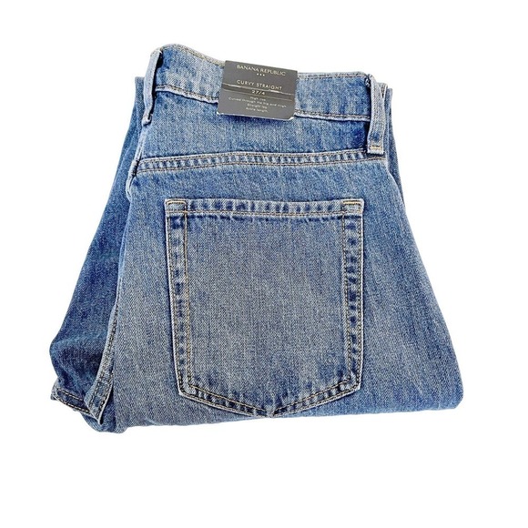 Banana Republic Curvy Straight High Rise Denim Jeans SZ27 - Picture 1 of 8